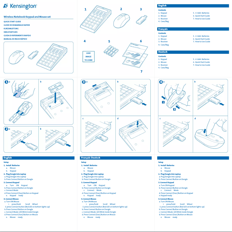 Page 1 of the manual User Manual Kensington 72273EU