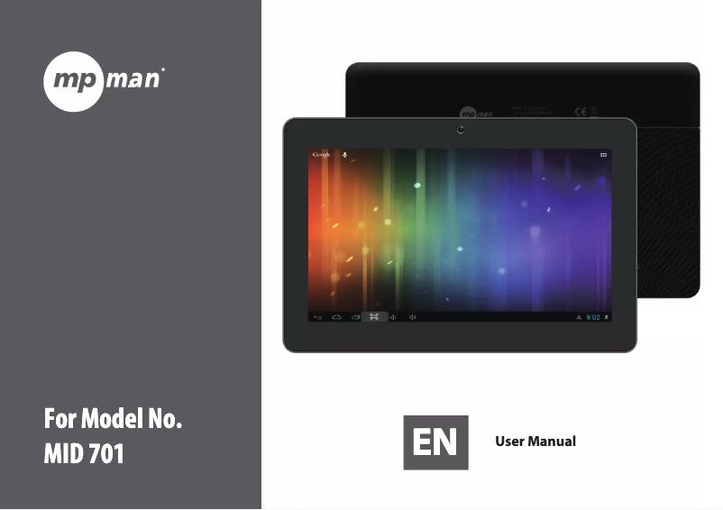 Imagen de la primera página del manual del dispositivo MID170