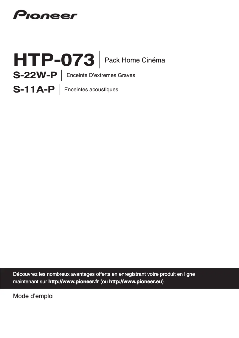 Image de la première page du manuel de l'appareil HTP-073