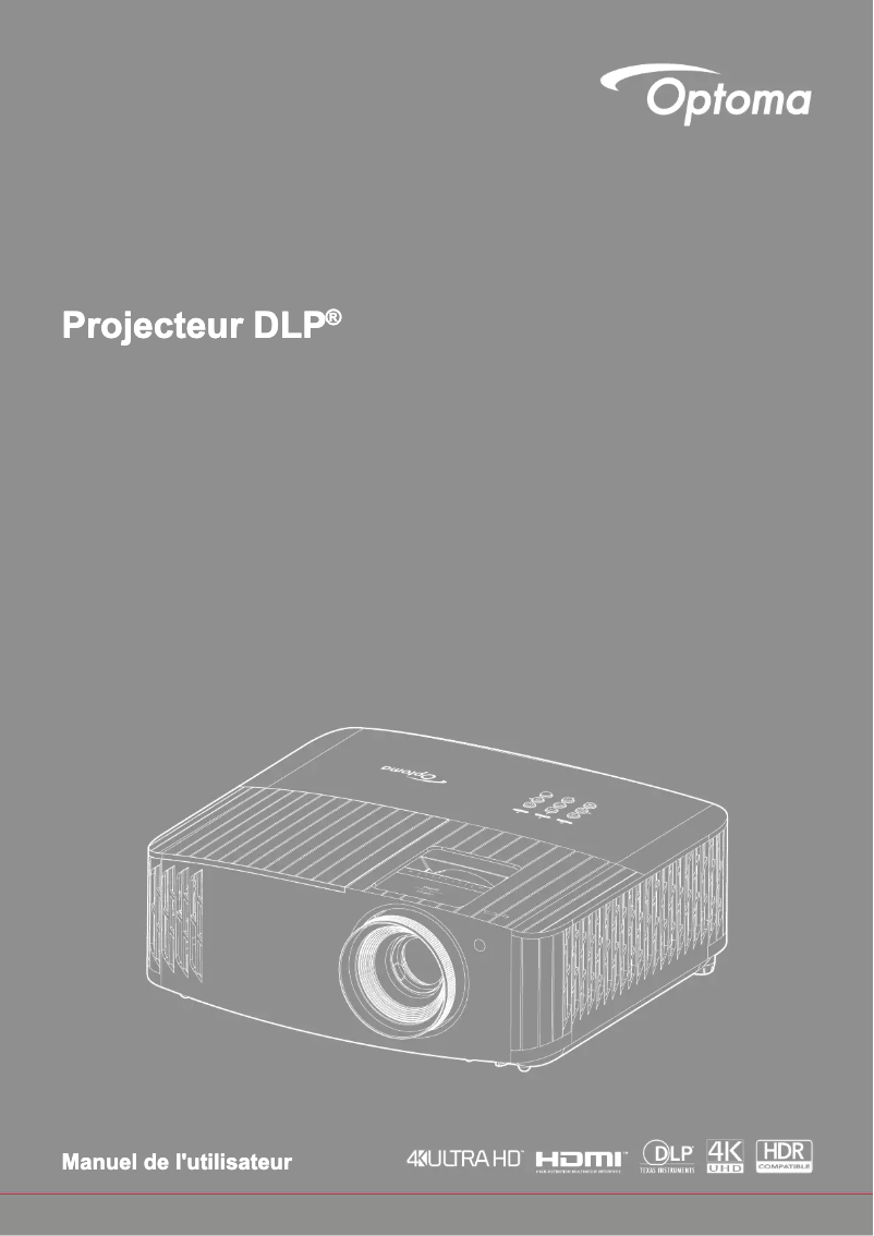 Page n°1 - Manuel utilisateur Optoma UHD38