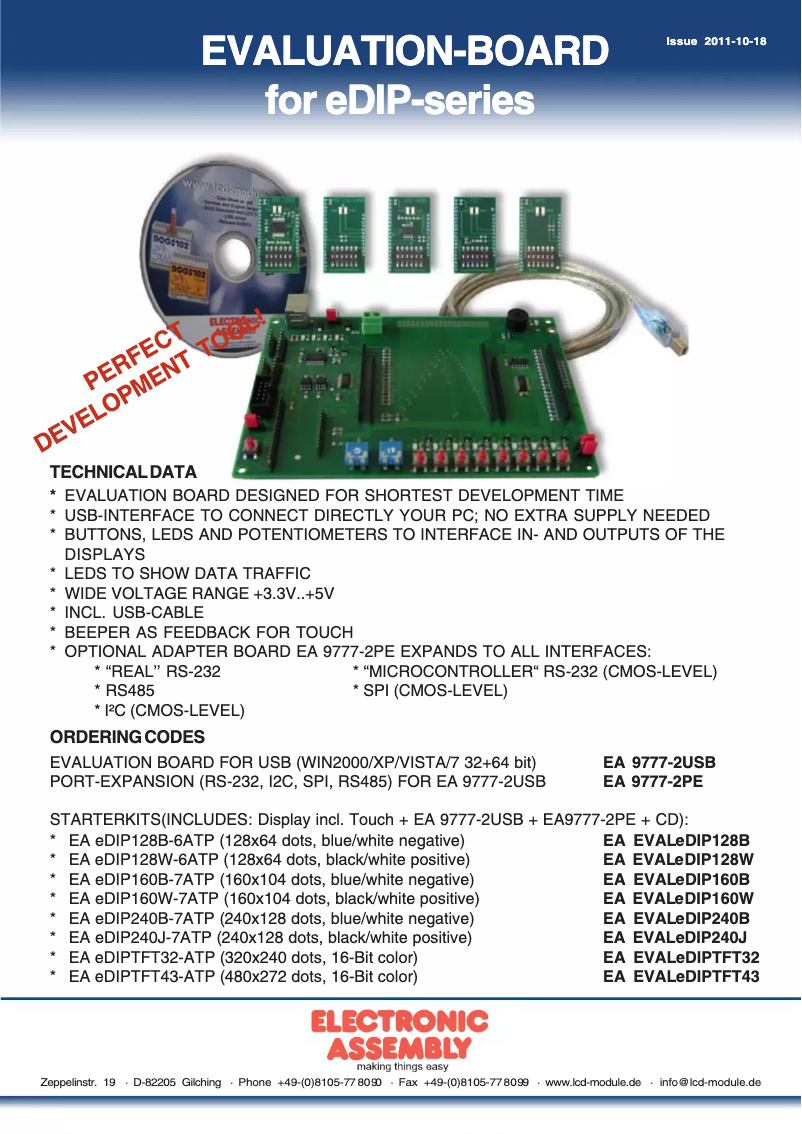 Page n°1 - Manuel utilisateur Electronic Assembly DIPTFT43TC