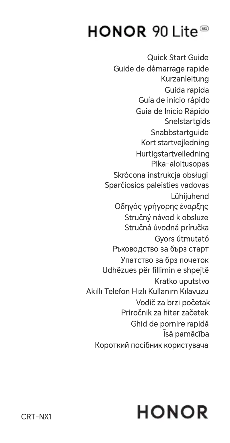 Página 1 del manual Guía de inicio rápido Honor 90 Lite 5G
