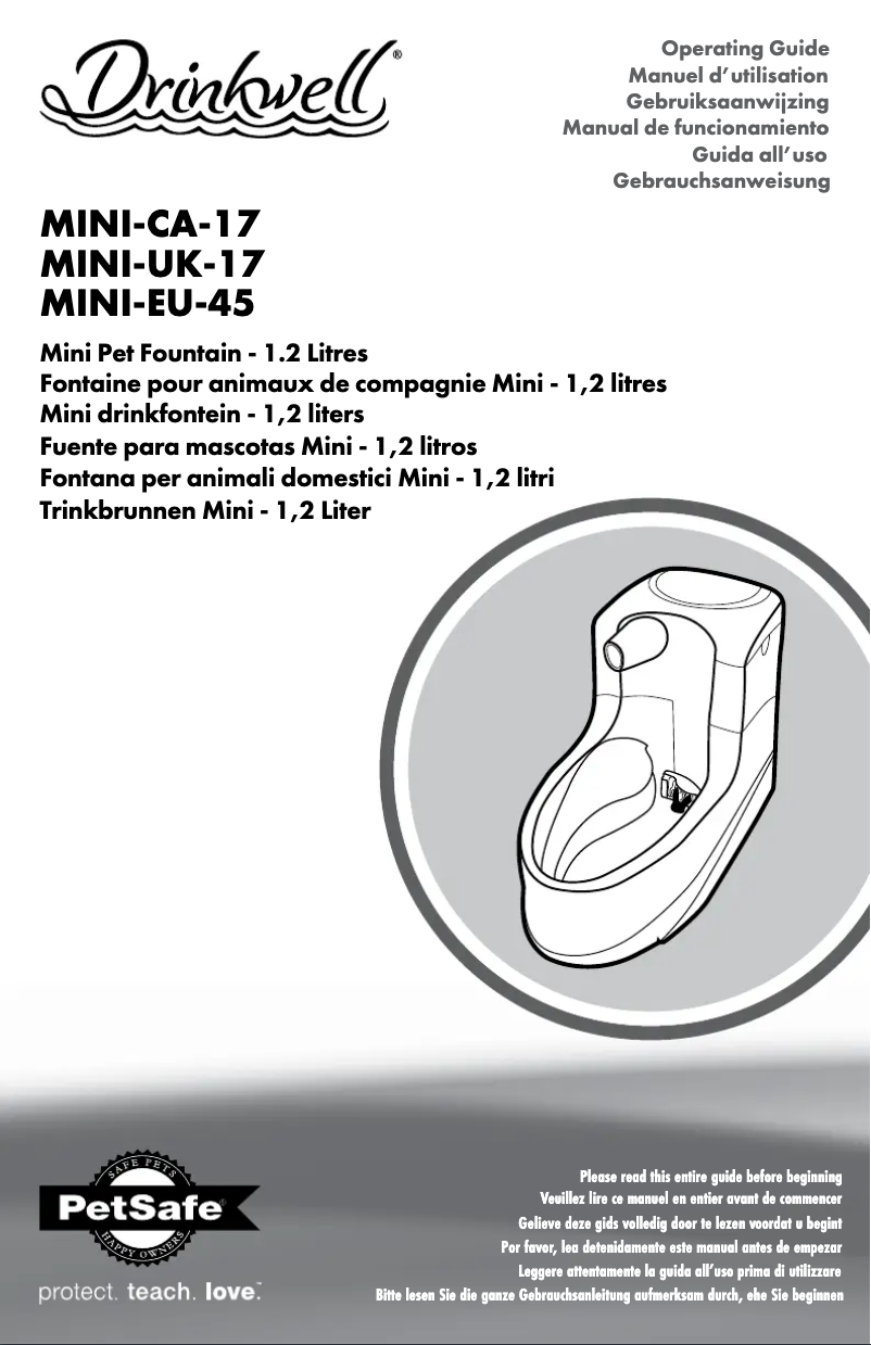 Page 1 de la notice Manuel utilisateur PetSafe Drinkwell MINI-UK-17