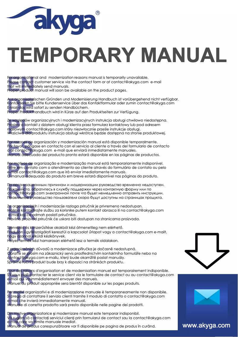 Page 1 de la notice Manuel utilisateur Akyga AK-B1-550