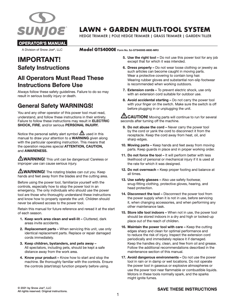 Image de la première page du manuel de l'appareil GTS4000E