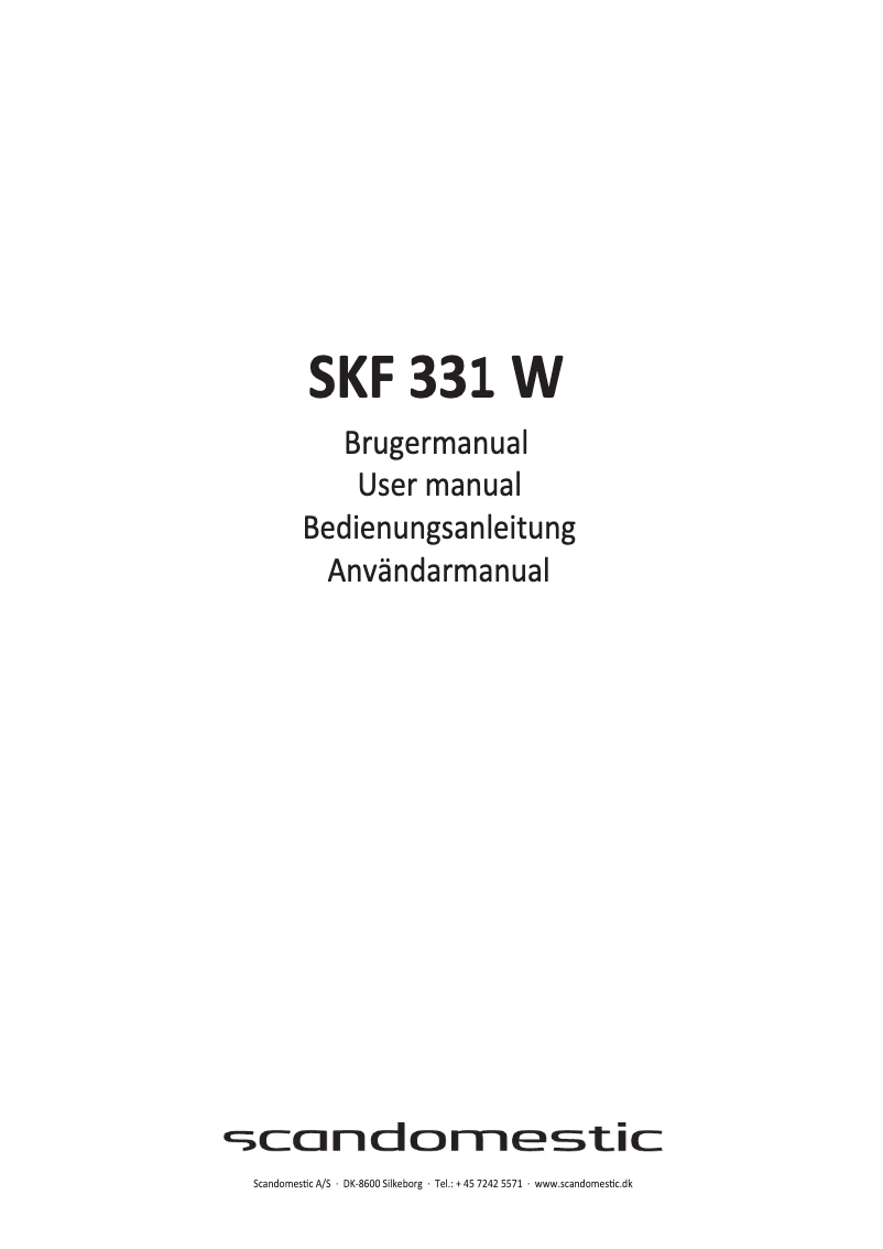 Image de la première page du manuel de l'appareil SKF 331 W