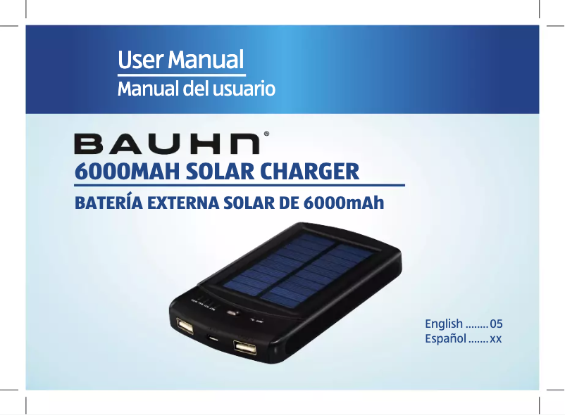 Page n°1 - Manuel utilisateur Bauhn Solar Charger