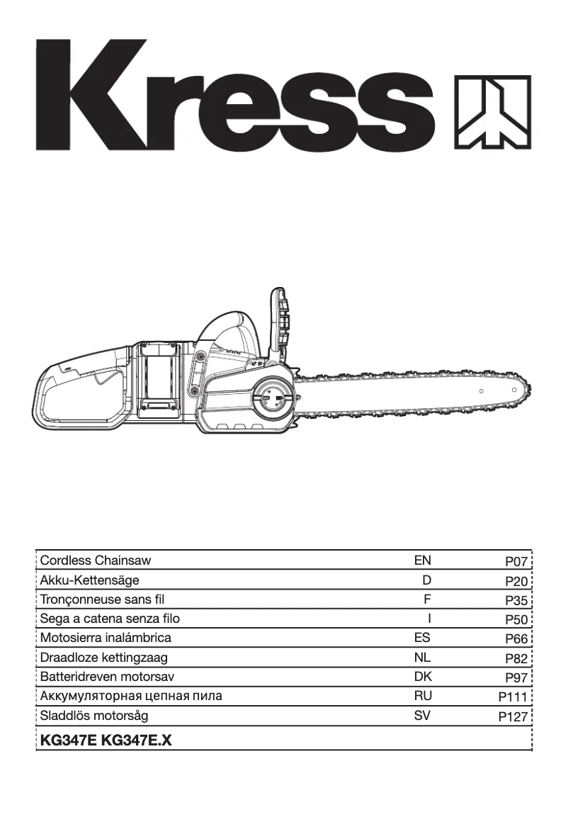 Page 1 de la notice Manuel utilisateur Kress KG347E.9