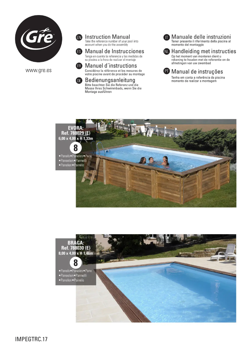 Page 1 de la notice Manuel utilisateur Gre 788030E