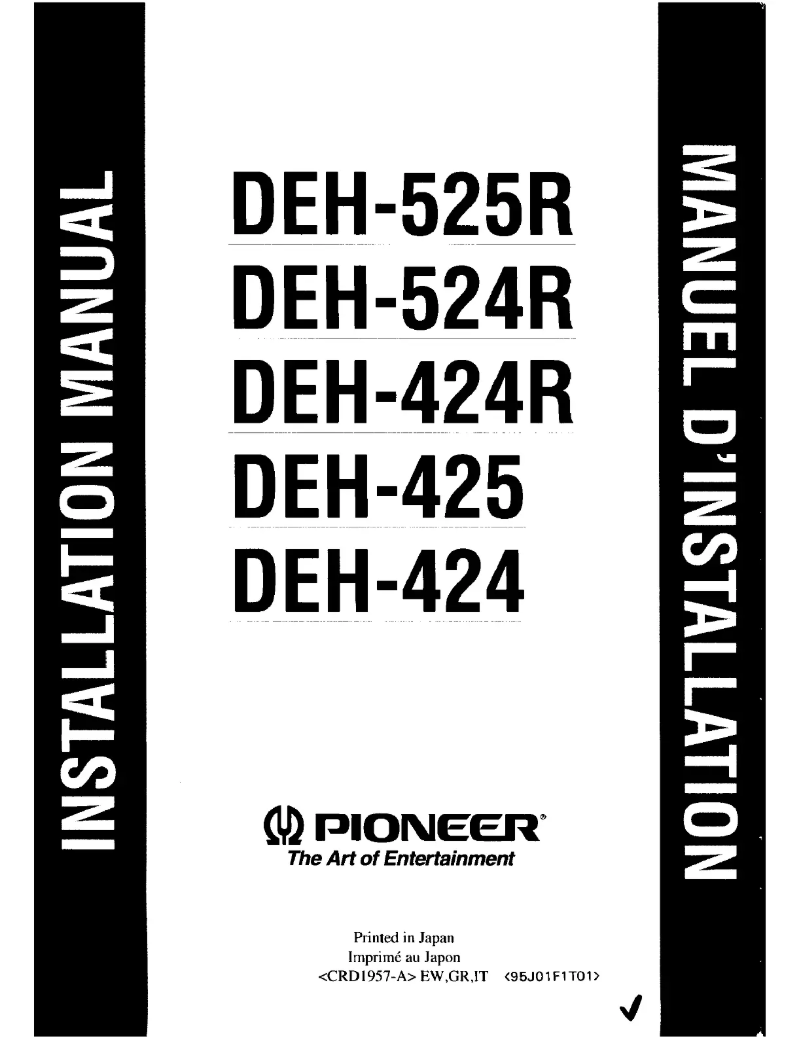 Page 1 de la notice Manuel utilisateur Pioneer DEH-525R