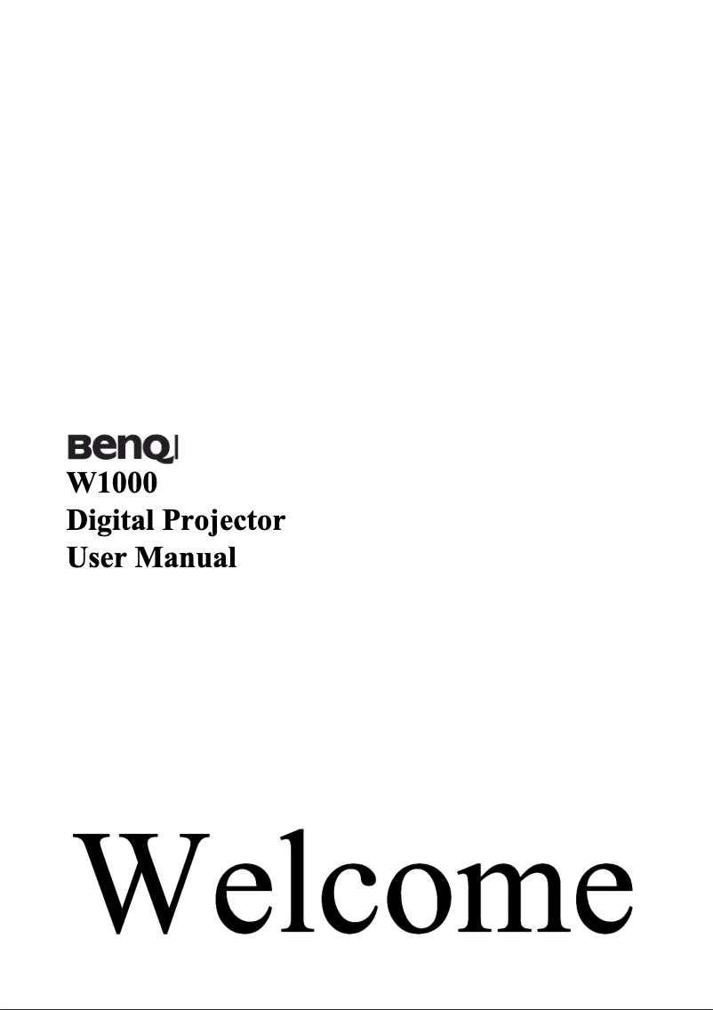 Image de la première page du manuel de l'appareil W1000