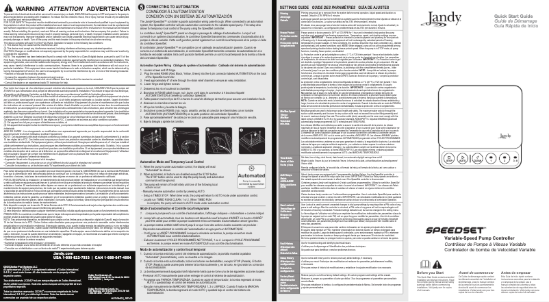 Page 1 de la notice Guide de démarrage rapide JANDY SpeedSet