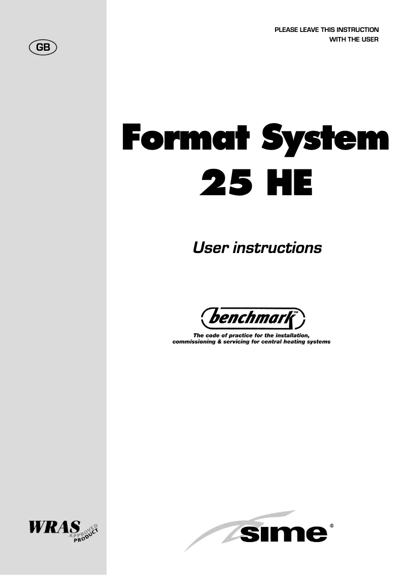 Page 1 de la notice Manuel utilisateur SIME Format System 25 HE
