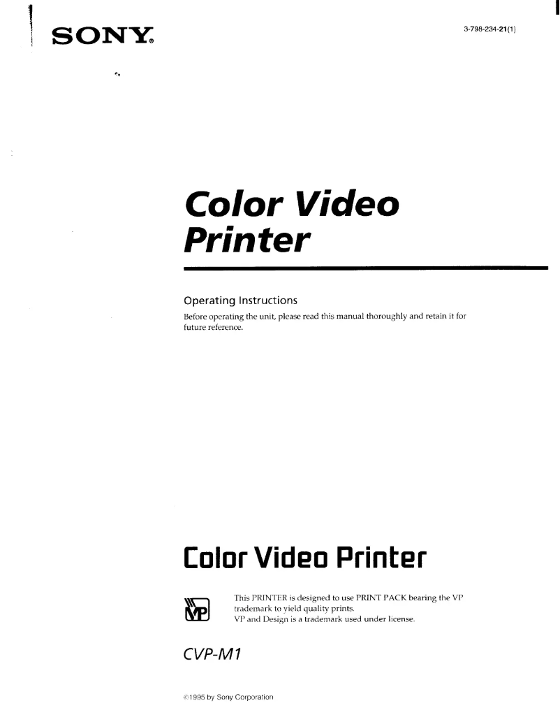 Página 1 del manual Manual de usuario Sony CVP-M1