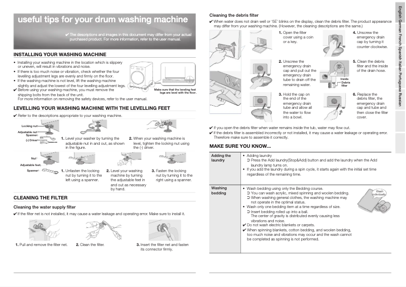 Page n°1 - Manuel utilisateur Samsung WF0600NBE/YLV