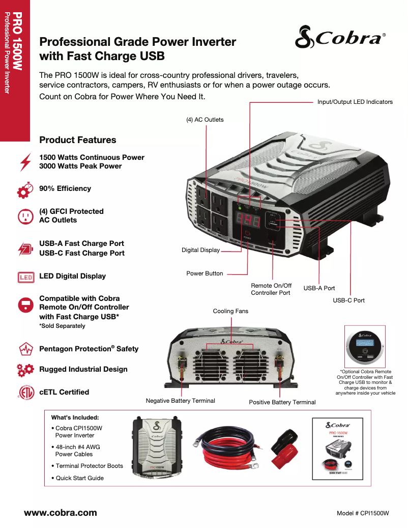 Image de la première page du manuel de l'appareil PRO 1500W