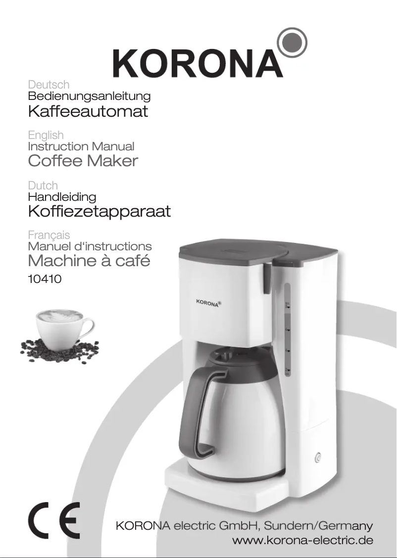 Page n°1 - Manuel utilisateur Korona 10410