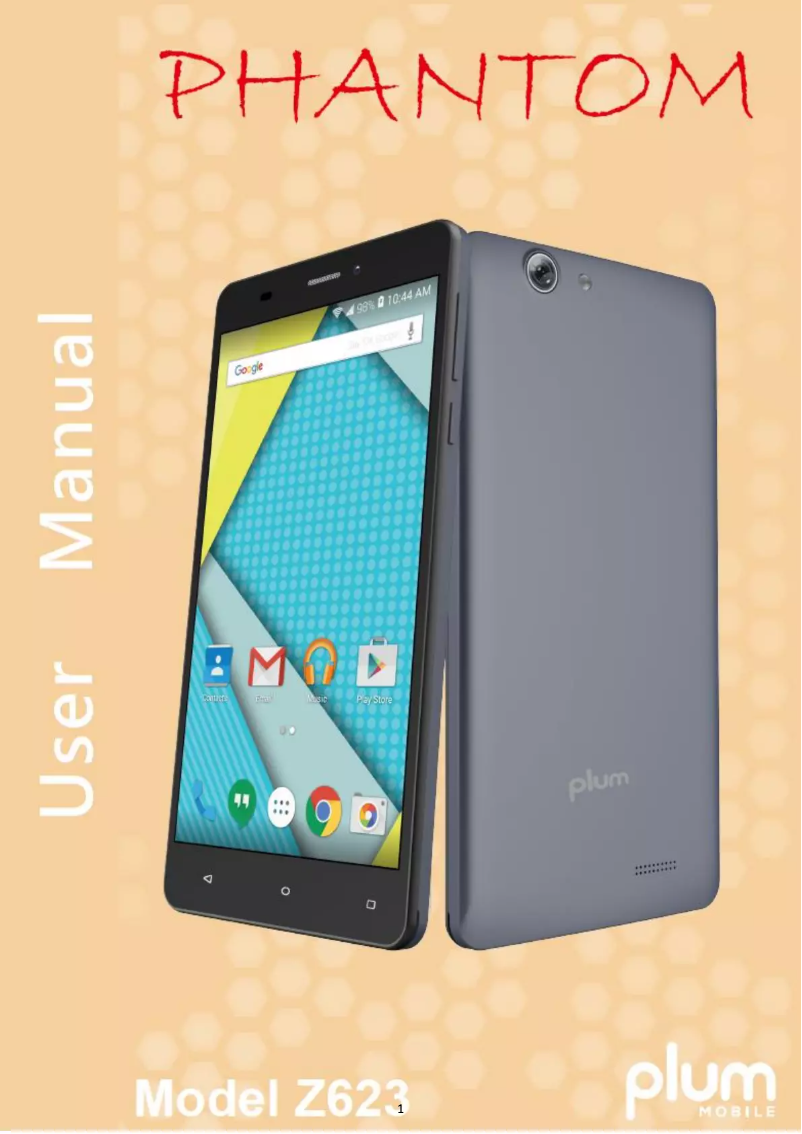 Image de la première page du manuel de l'appareil Phantom