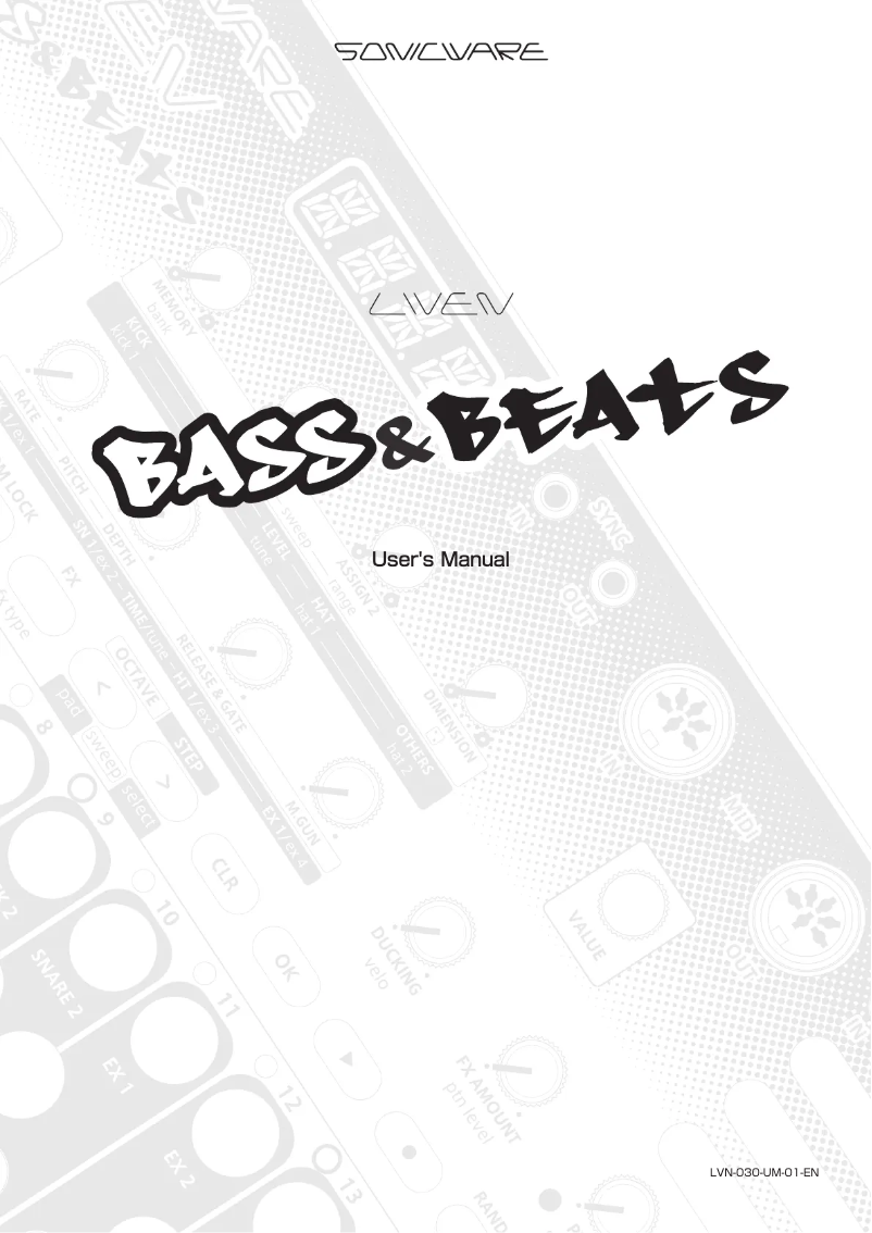 Page 1 de la notice Manuel utilisateur Sonicware LIVEN BASS&BEATS