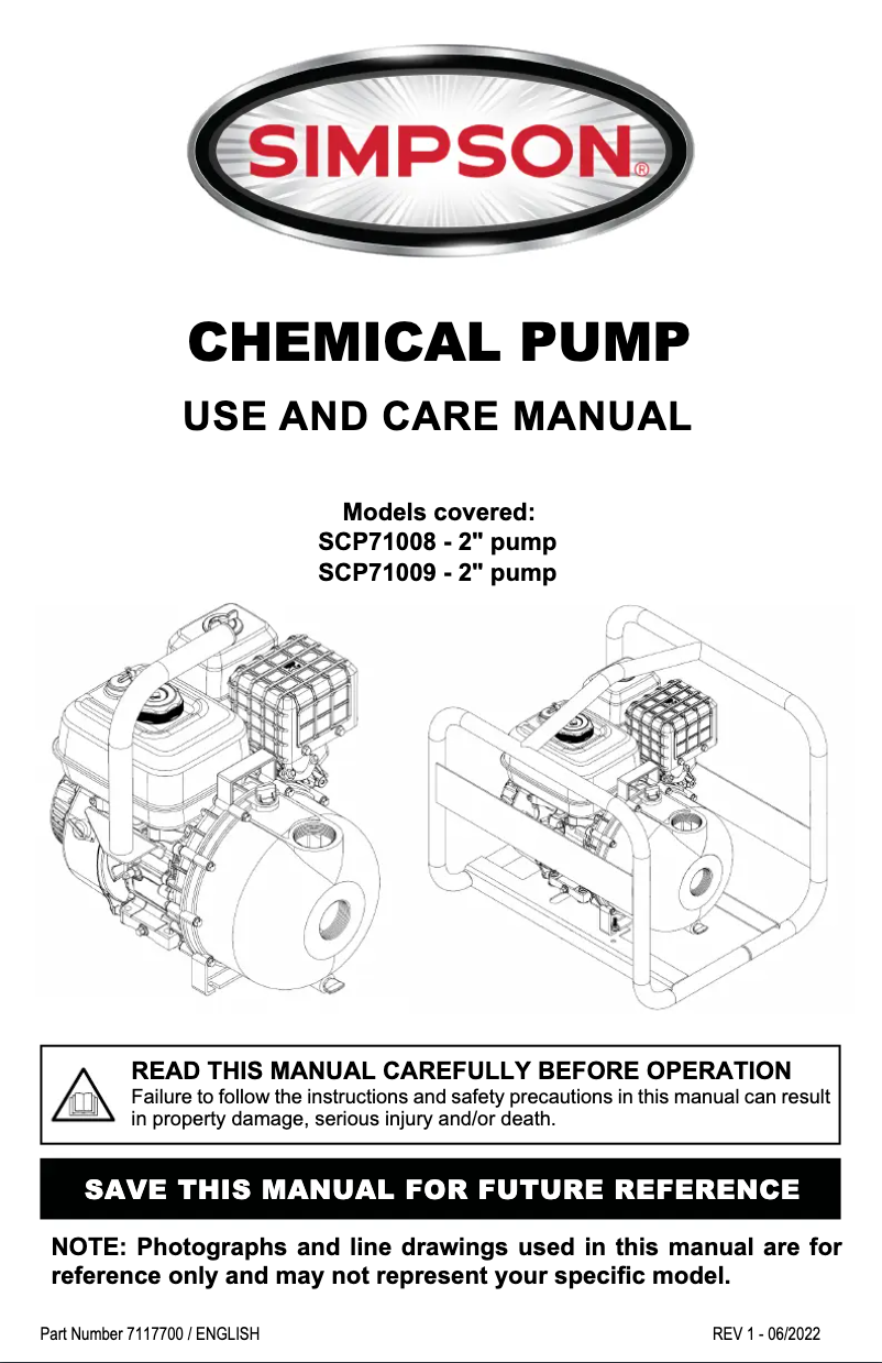 Page n°1 - Manuel utilisateur Simpson SCP71008