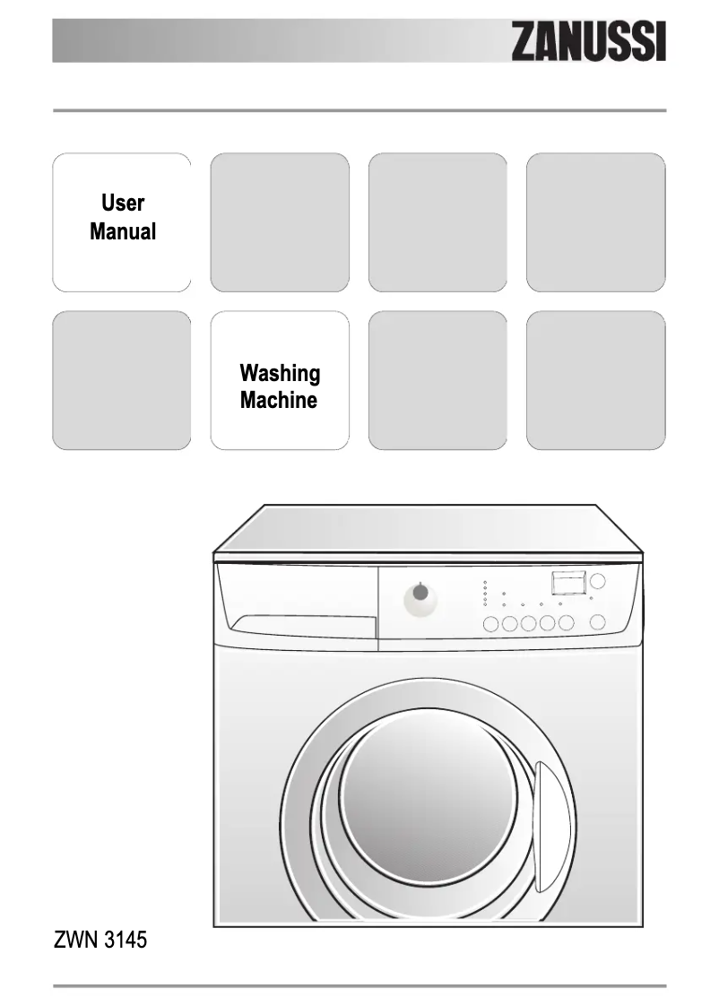 Page n°1 - Manuel utilisateur Zanussi ZWN 3145