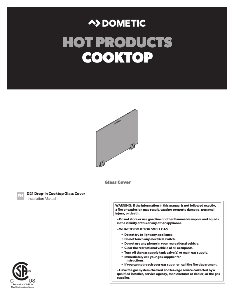Page 1 de la notice Manuel utilisateur Dometic D21