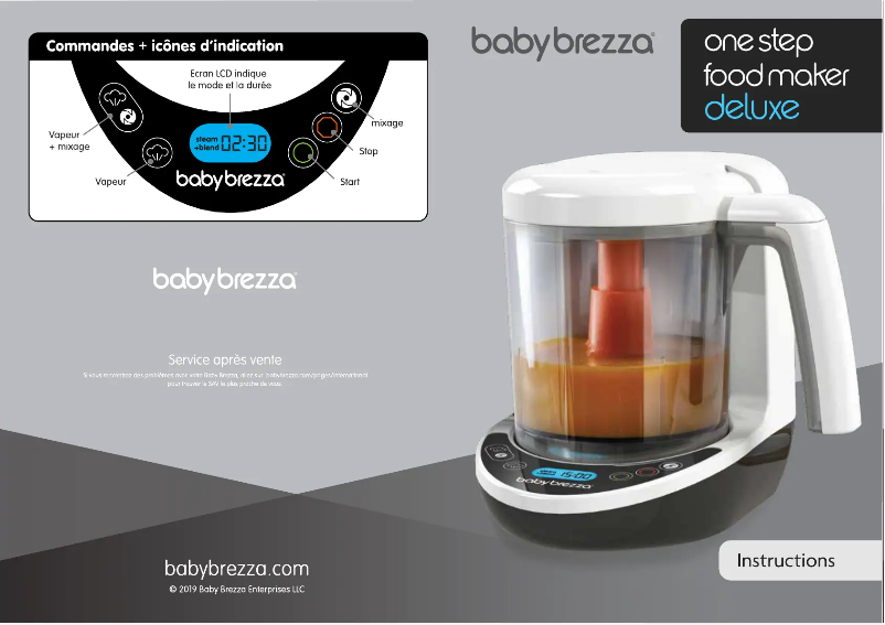 Page 1 de la notice Manuel utilisateur Baby Brezza One Step Food Maker Deluxe