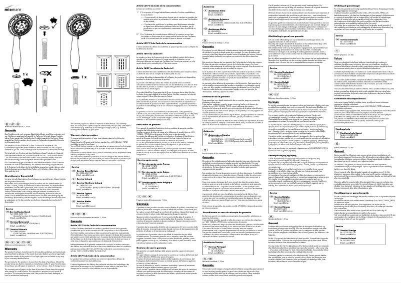 Page n°1 - Manuel utilisateur Miomare IAN 326113