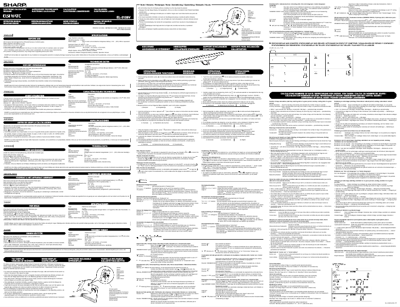 Image de la première page du manuel de l'appareil EL-2128V