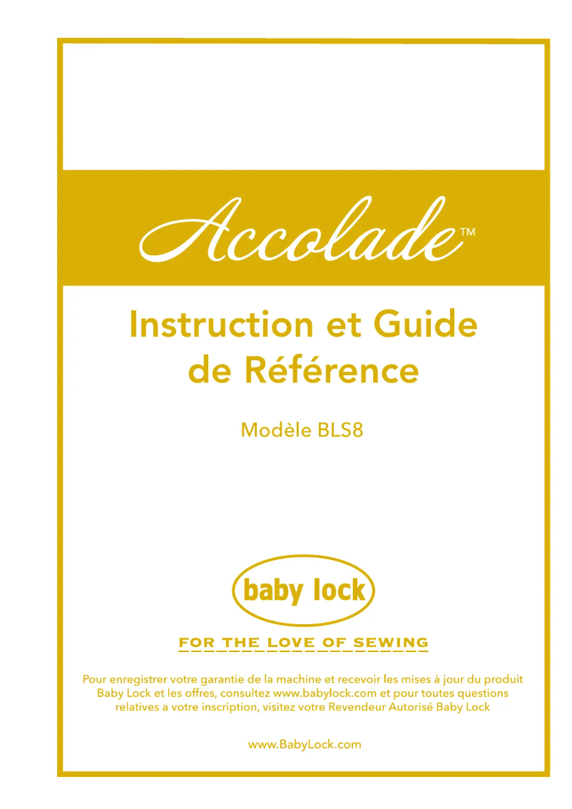 Page n°1 - Manuel utilisateur Baby Lock Accolade