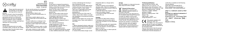 Page n°1 - Manuel utilisateur Celly MAGCHARGE