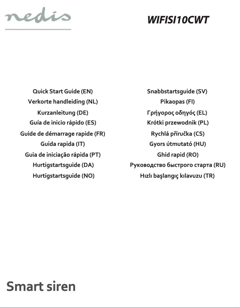 Image de la première page du manuel de l'appareil WIFISI10CWT
