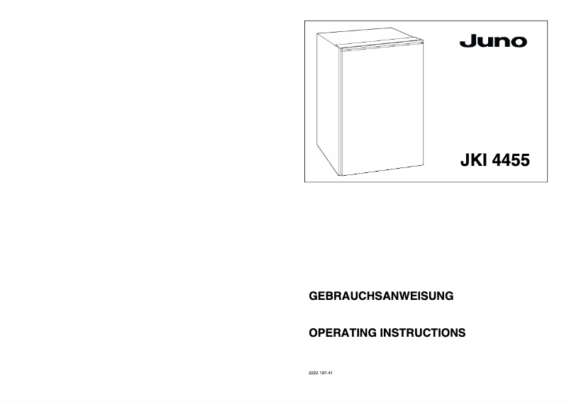 Page n°1 - Manuel utilisateur Juno JKI4455