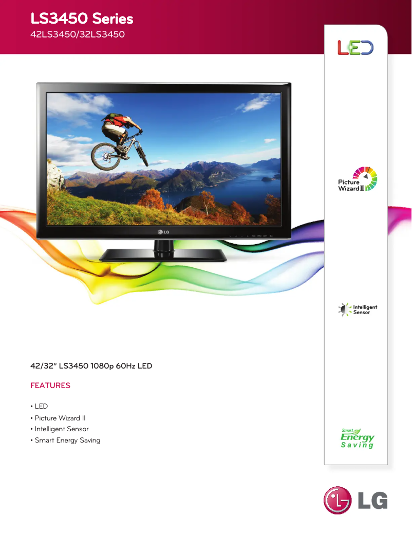 Página 1 del manual Ficha técnica LG 32LS3450