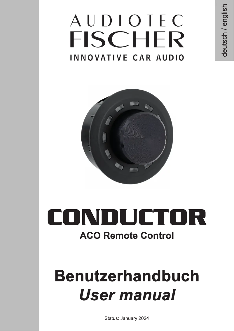 Page n°1 - Manuel utilisateur Audiotec Fischer CONDUCTOR