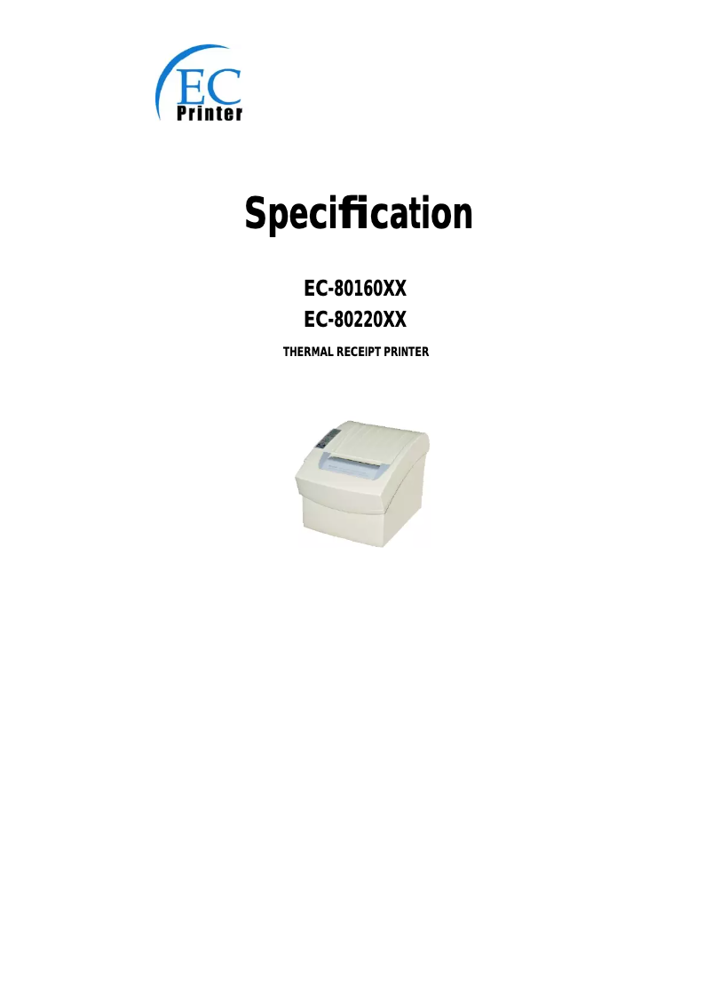 Image de la première page du manuel de l'appareil EC-PM-80220