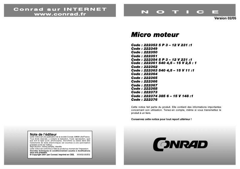 Image de la première page du manuel de l'appareil 919D61