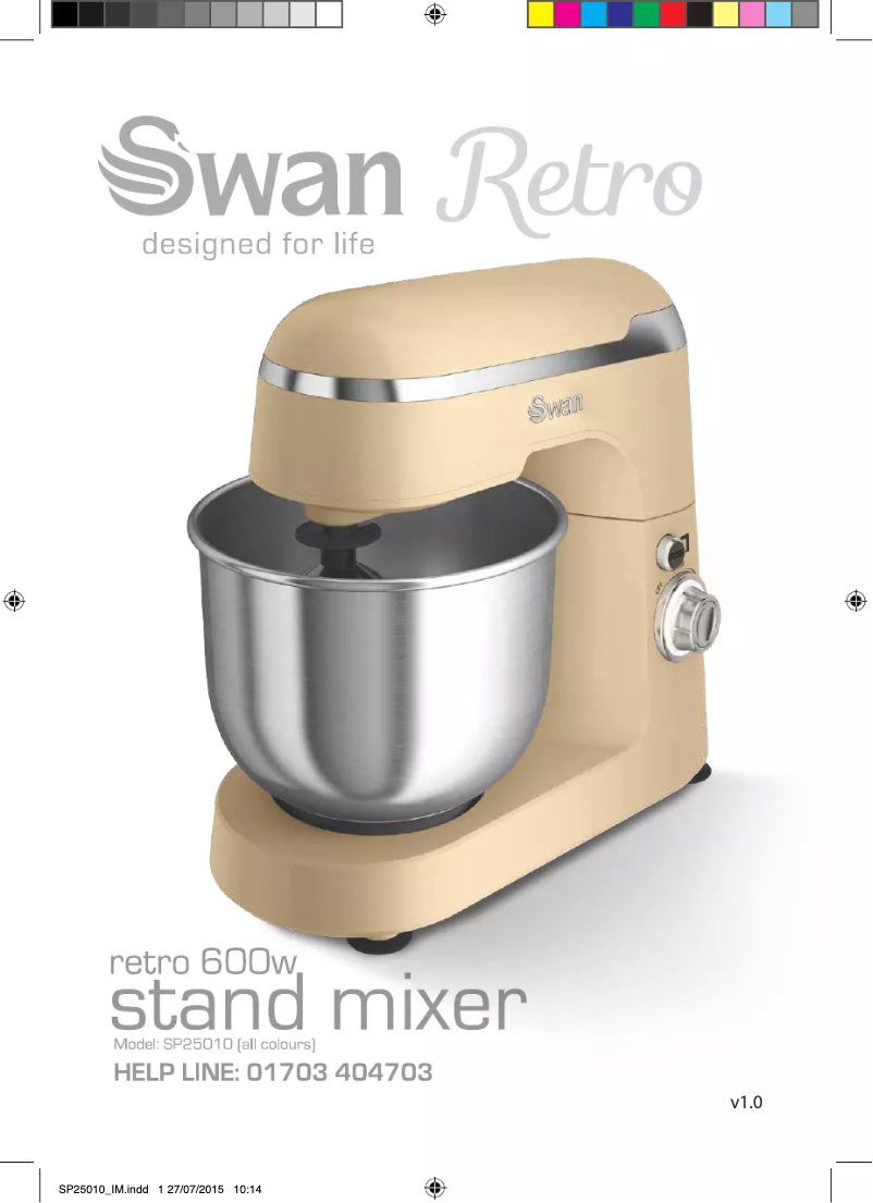 Page n°1 - Manuel utilisateur Swan SP25010SN