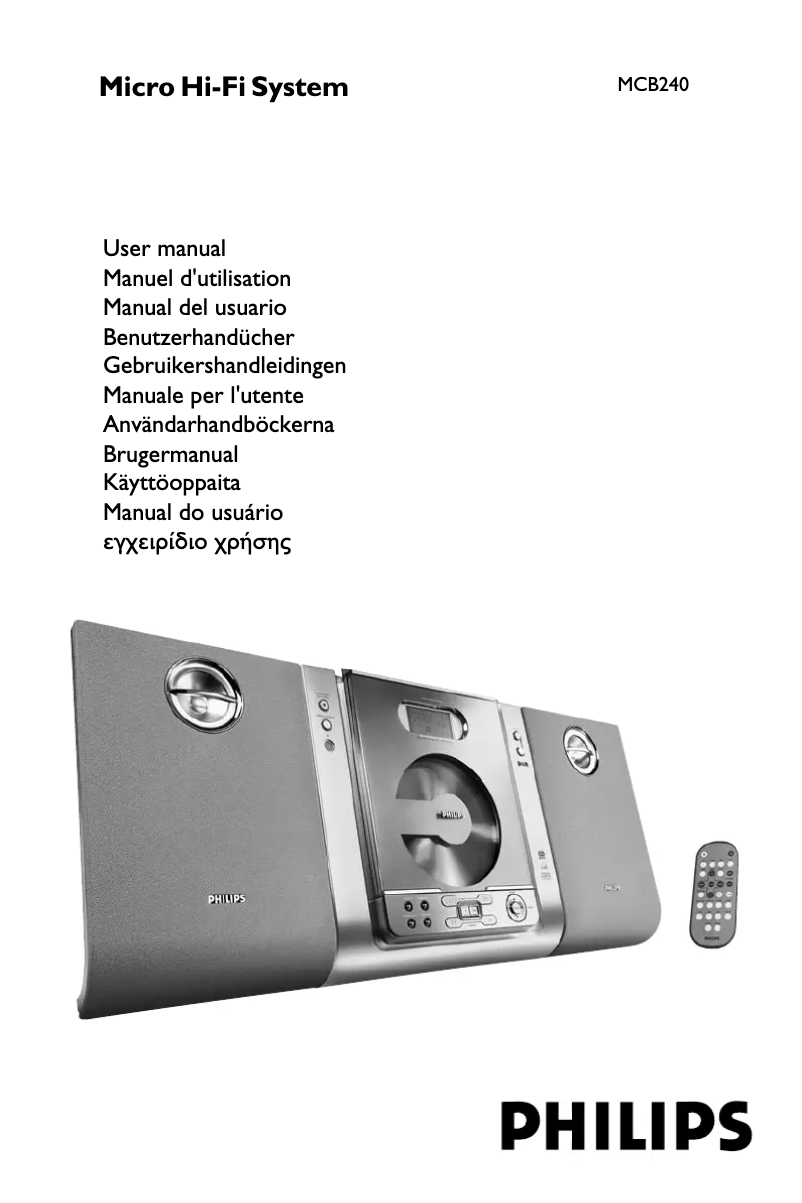 Página 1 del manual Manual de usuario Philips MCB240