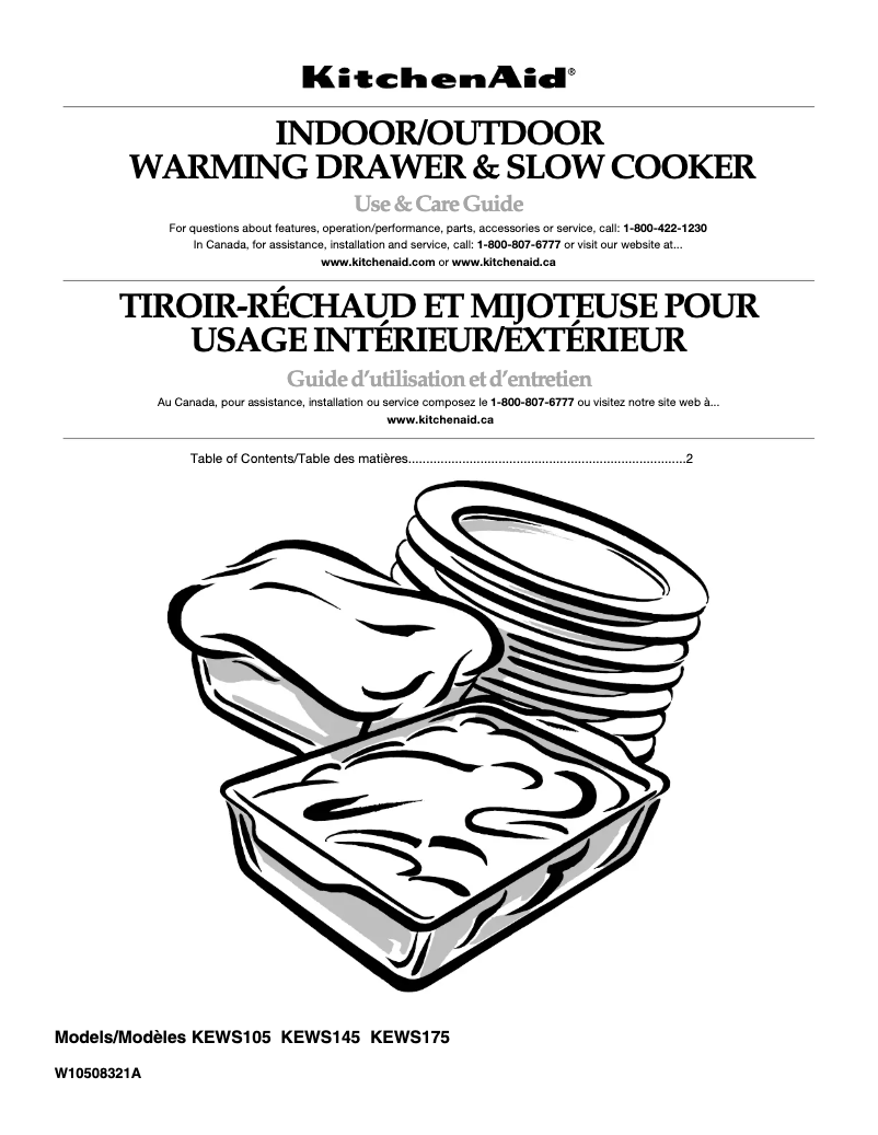 Page 1 de la notice Manuel utilisateur KitchenAid KEWS175BPA