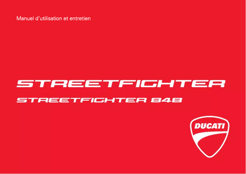 Page 1 de la notice Manuel utilisateur Ducati Streetfighter 848 (2015)