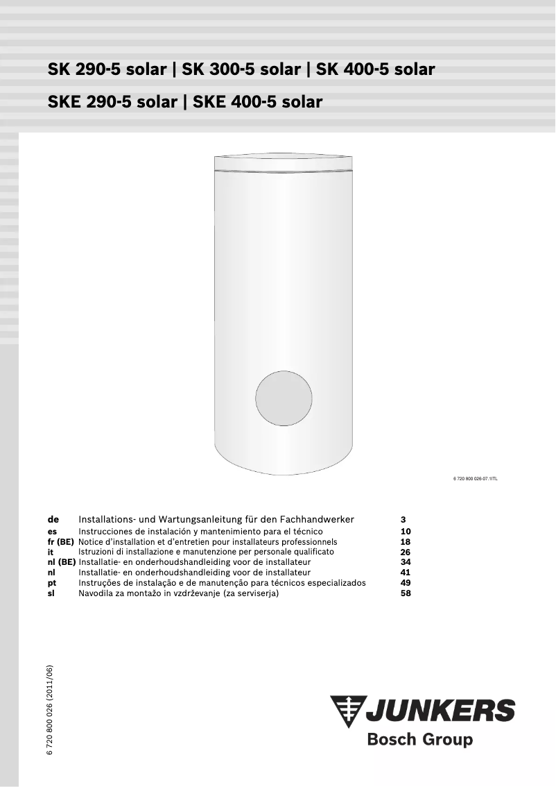 Image de la première page du manuel de l'appareil SKE 290-5 Solar