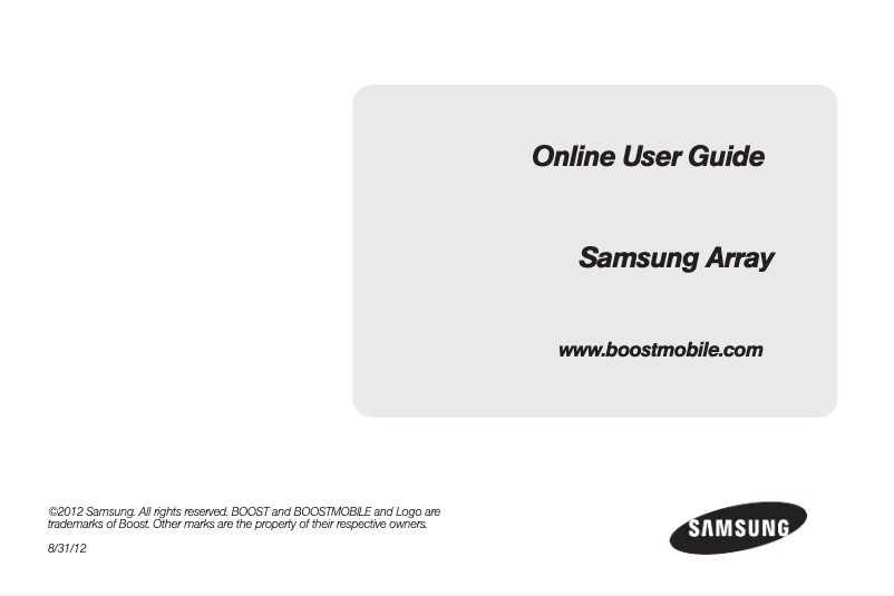 Page 1 de la notice Manuel utilisateur Samsung Array