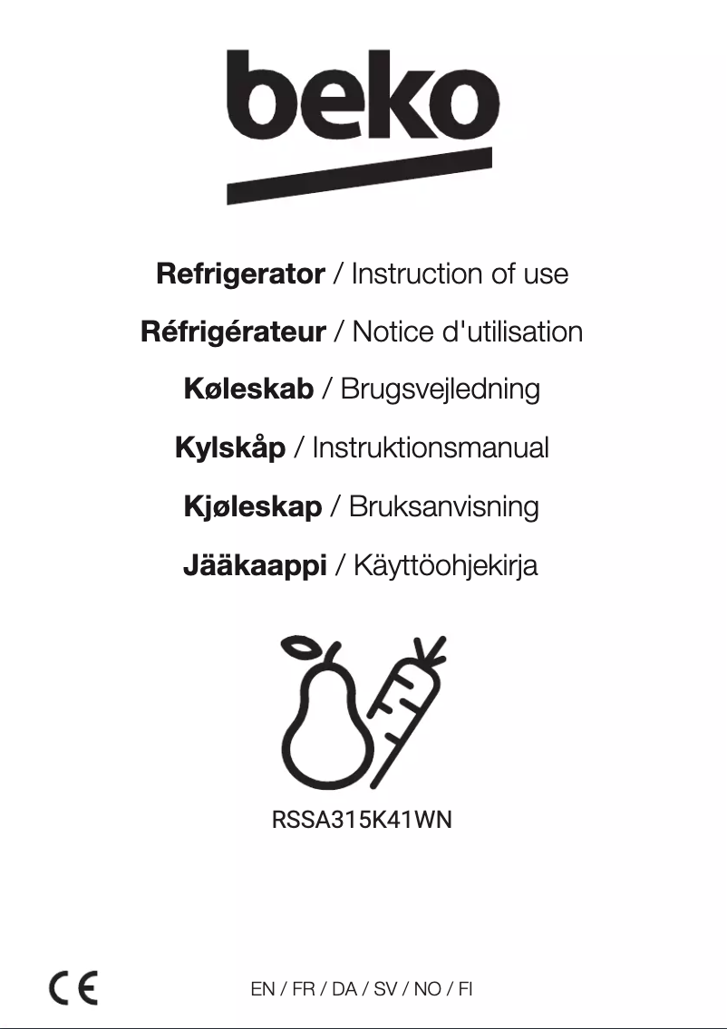 Image de la première page du manuel de l'appareil RSSA315K41WN