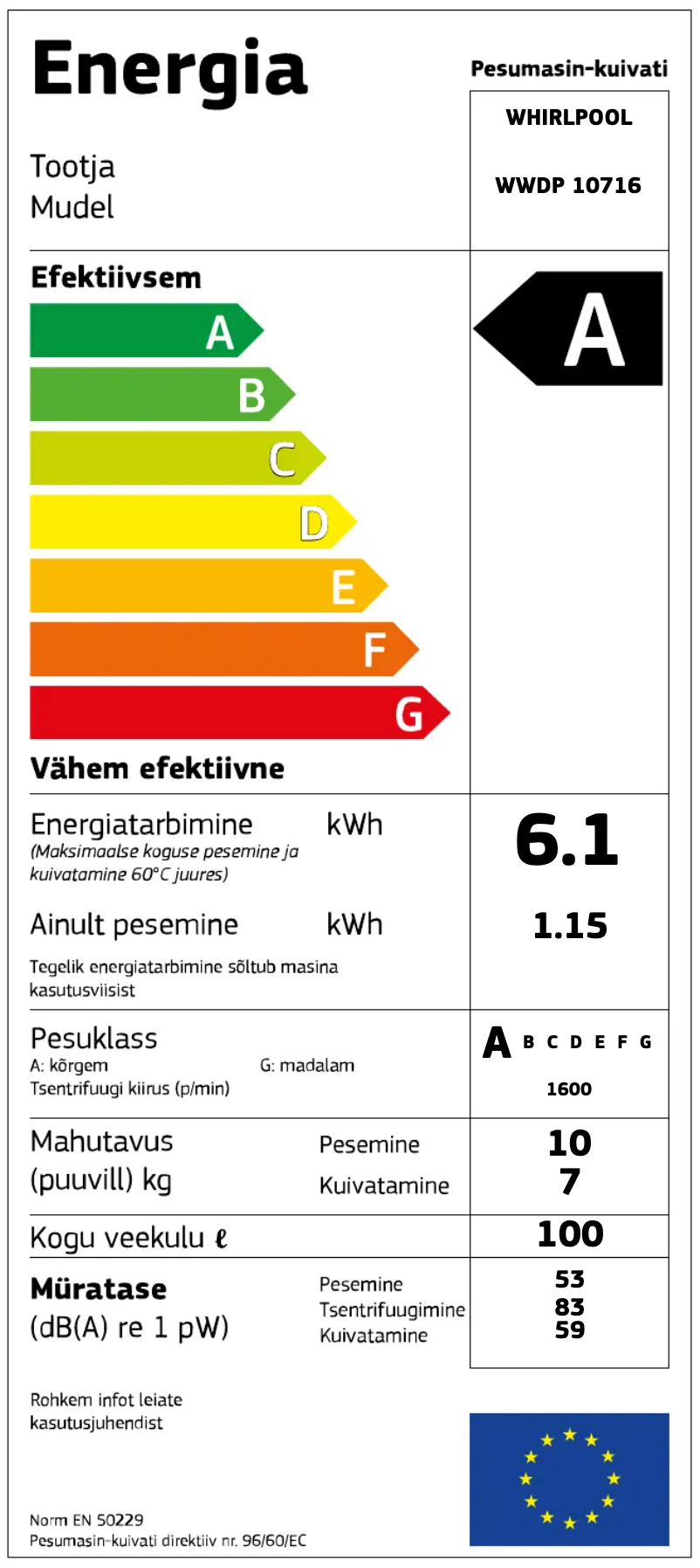 Image de la première page du manuel de l'appareil WWDP 10716