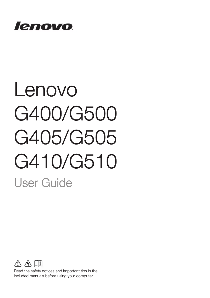 Page 1 de la notice Manuel utilisateur Lenovo Essential G500g