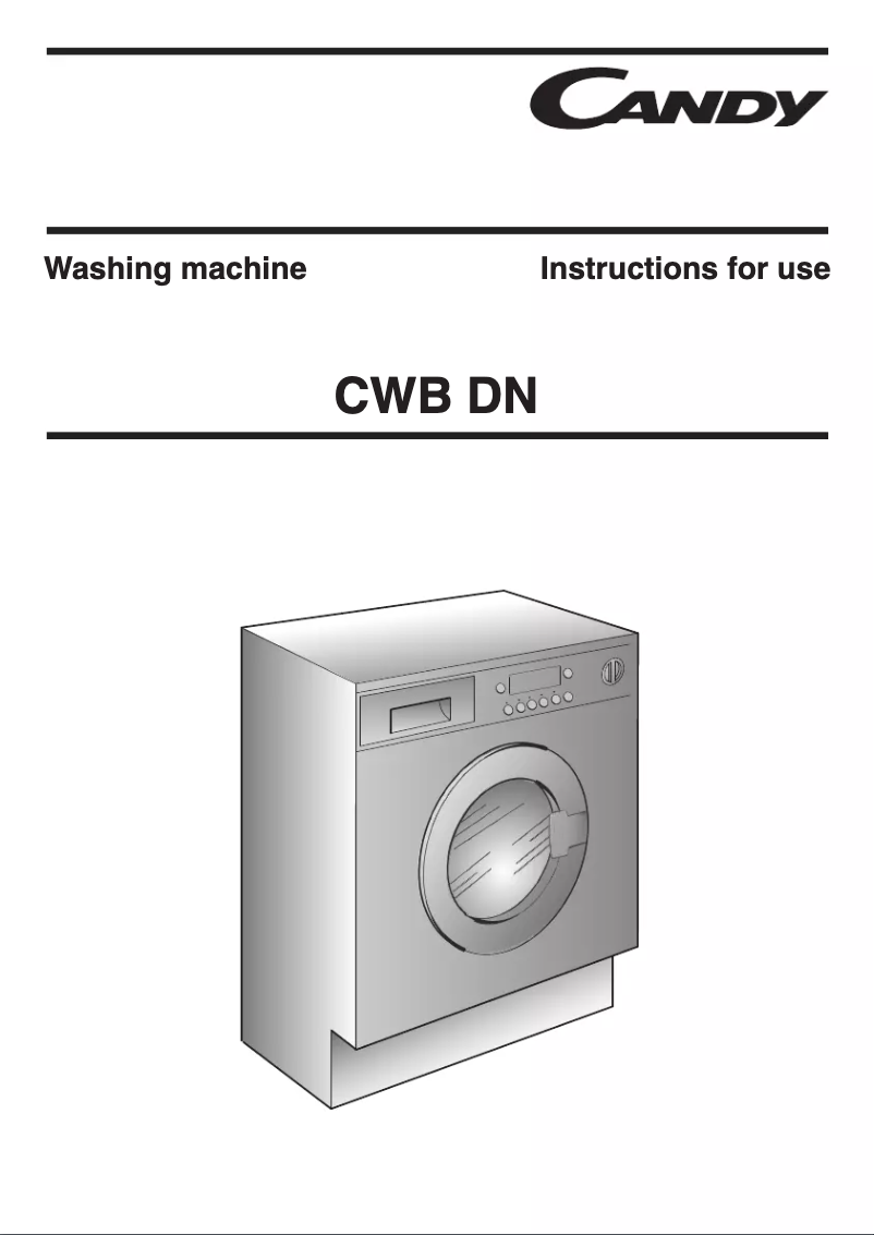 Page n°1 - Manuel utilisateur Candy CWB 714DN1-S