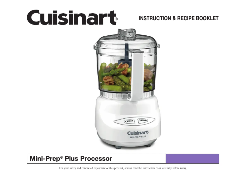 Page 1 de la notice Manuel utilisateur Cuisinart Mini-Prep Plus DLC-2A