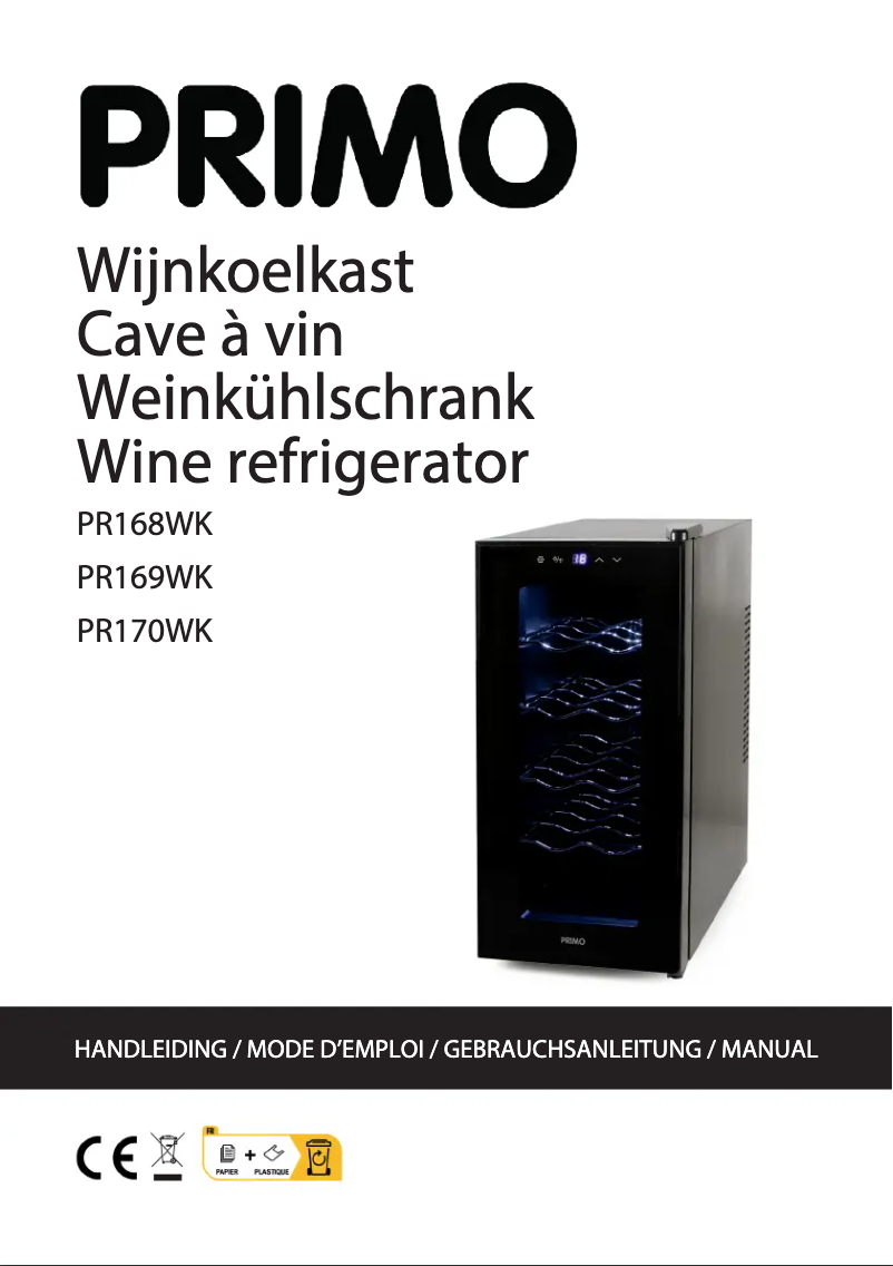 Page 1 de la notice Manuel utilisateur Primo PR168WK