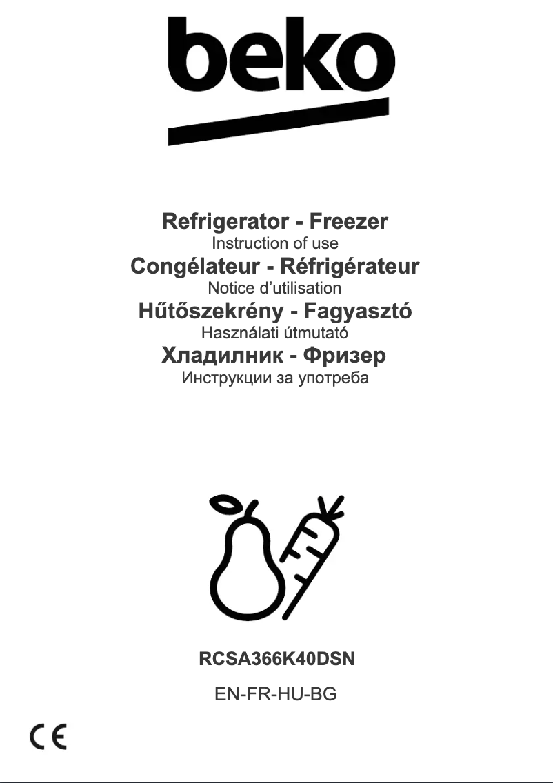 Image de la première page du manuel de l'appareil RCSA366K40DSN